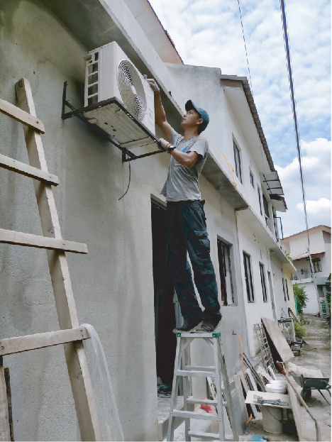 Pemasangan aircond puncak alam