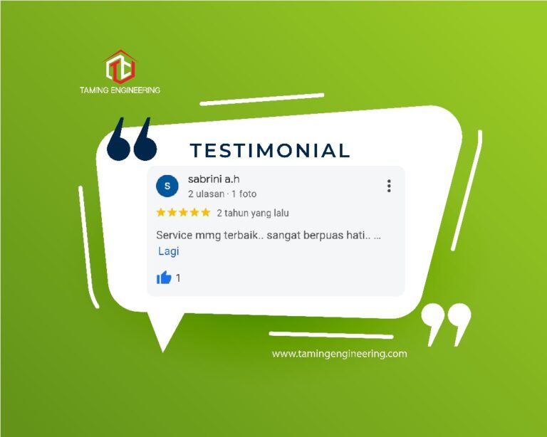 testimoni khidmat taming engineering