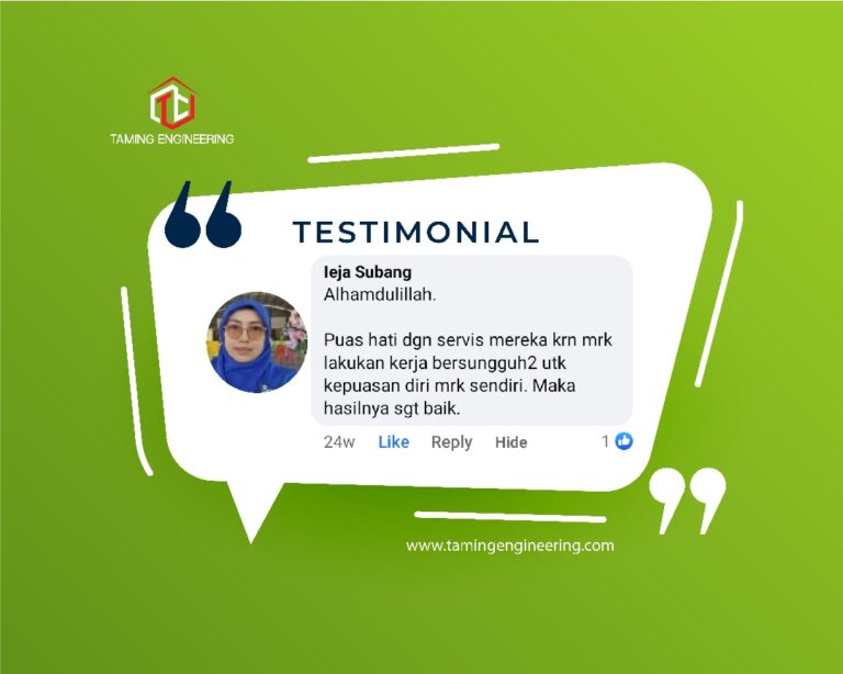 testimoni khidmat taming engineering