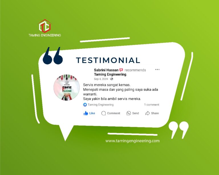 testimoni khidmat taming engineering